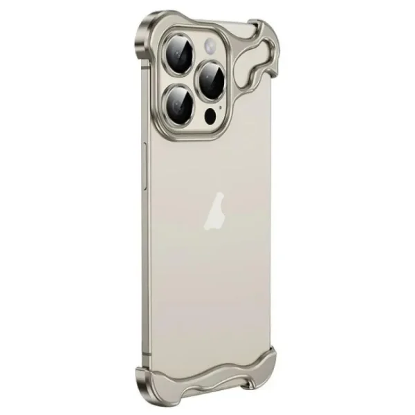 Frameless Metal Allen Case With Lens Film For Iphone 15 Pro 15 Pro Max (2)