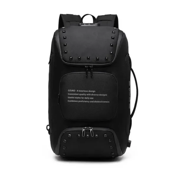Ozuko 9284 Multifunctional Capacity Waterproof Anti Theft Laptop Backpack 5.webp