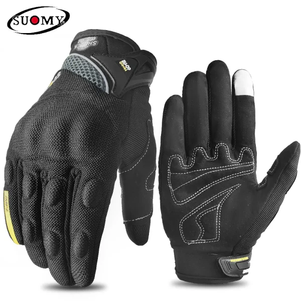 Suomy Motorcycle Gloves Summer Man Breathable Touch Screen Motorbike Gloves (8)