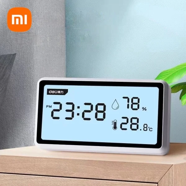 Xiaomi Electronic Thermometer Hygrometer Weather Station With Table Clock Function (4)